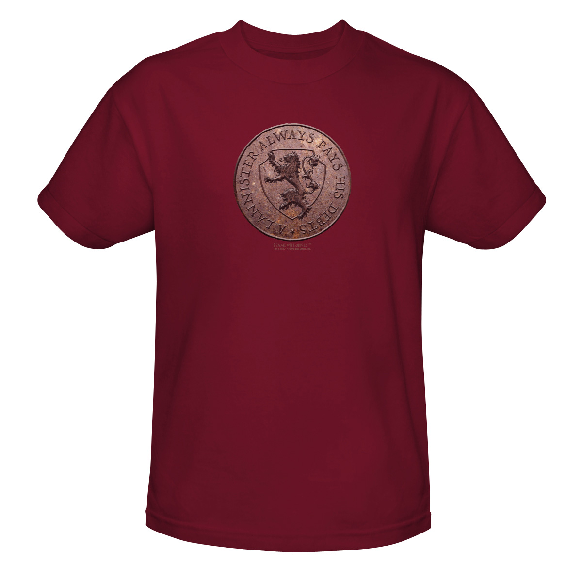 US - HBO876-PSF got_lannister_coin_trev_mens_sf_cardinal