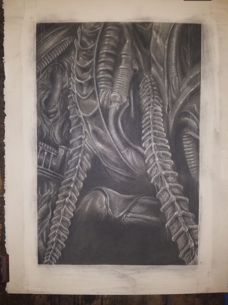 Aliens Original Charcoal