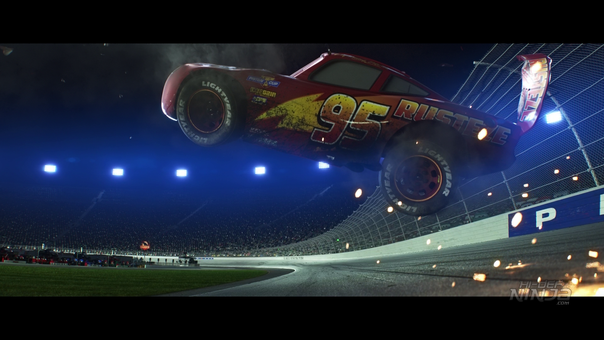 CARS 3 (4K HDR) Lightning McQueen's Crash Scene