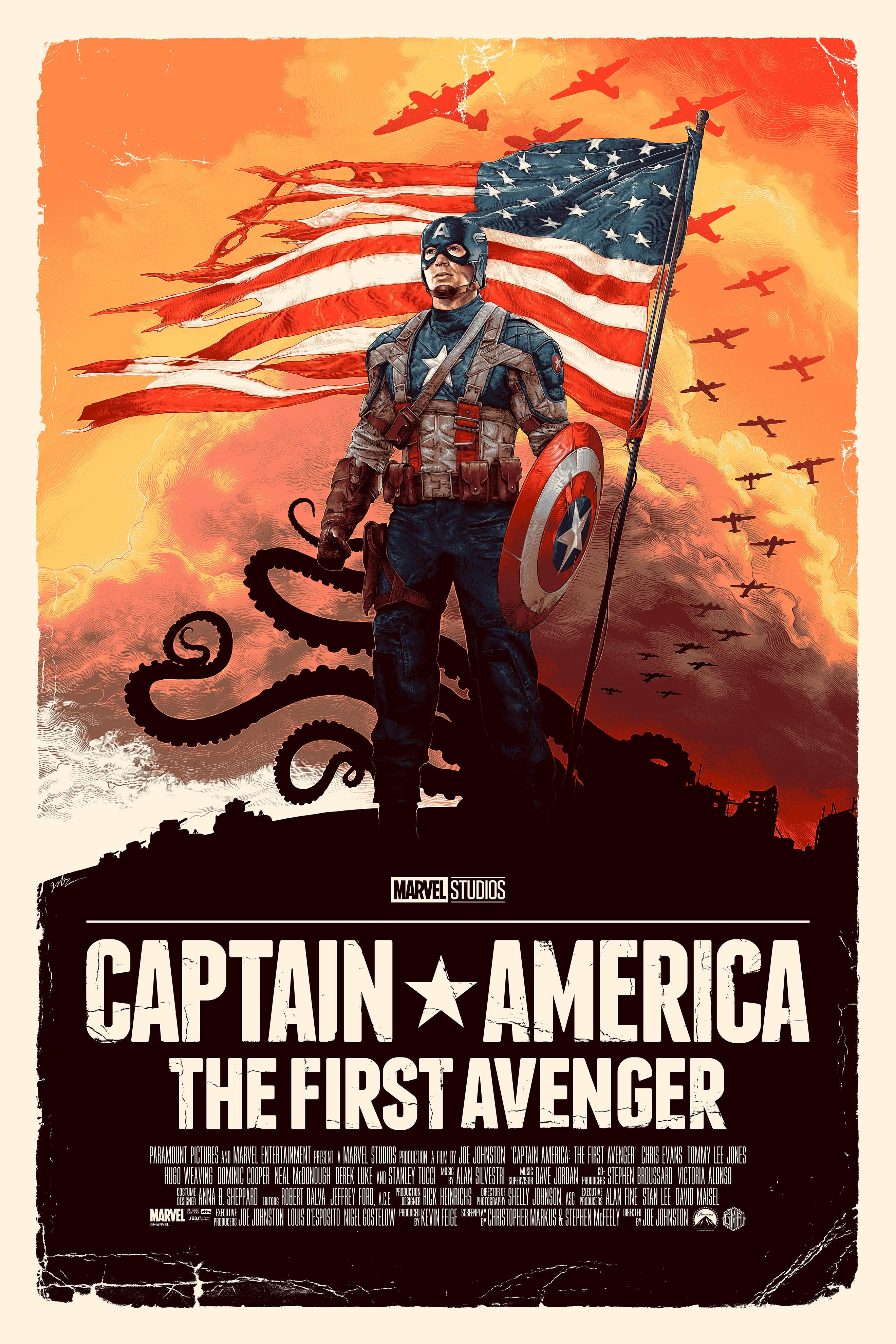 STICKER AUTOCOLLANT POSTER A4 COMICS MARVEL CAPTAIN AMERICA.THE FIRST AVENGER N6 