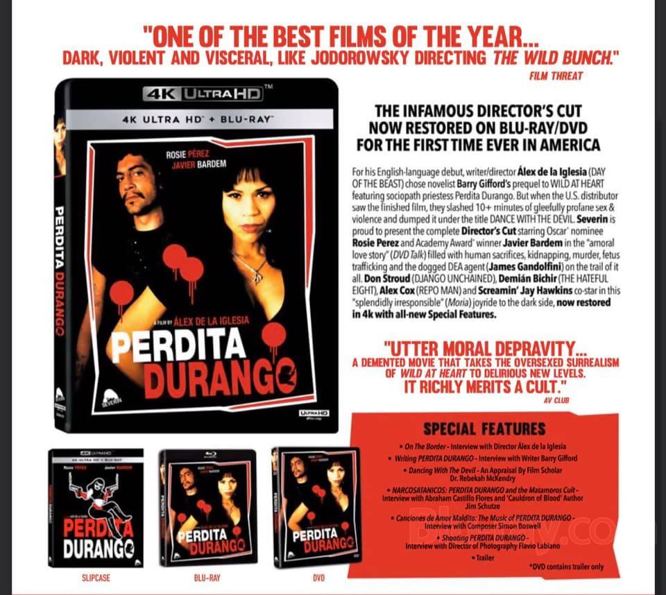 efter skole depositum Snazzy Slipcover - Perdita Durango (4K Blu-ray Slipcover) [USA] | Hi-Def Ninja -  Pop Culture - Movie Collectible Community