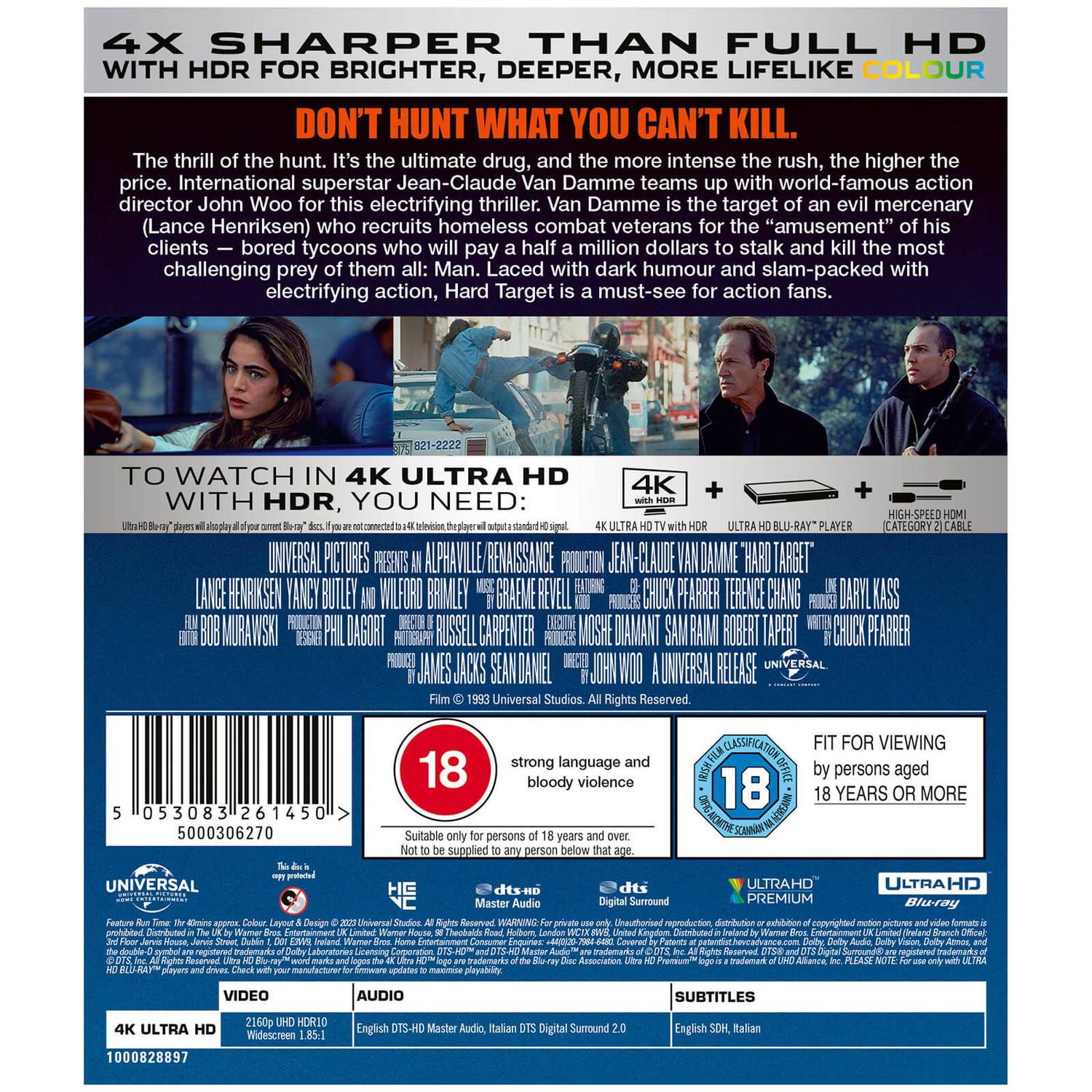 Hard Target (4K+2D Blu-ray SteelBook) (Collector's Edition) [UK] | Hi ...