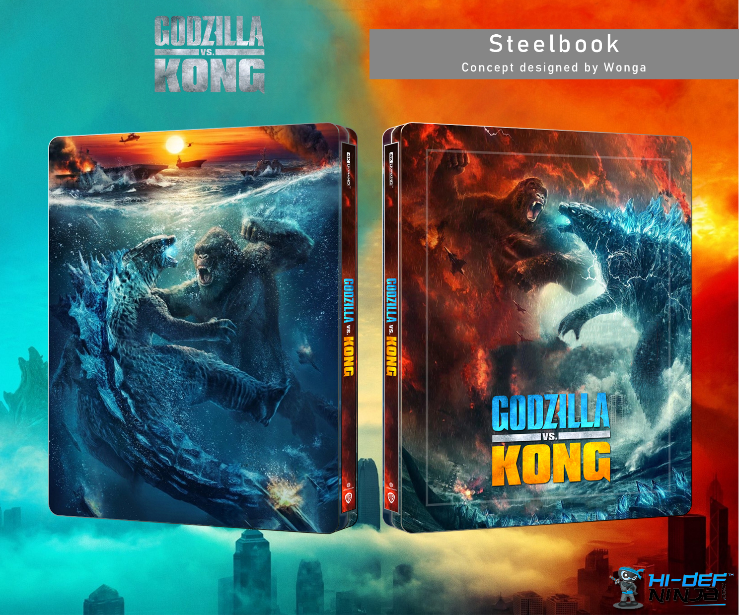 GODZILLA VS. KONG STEELBOOK 4K BLU-RAY, USED GOOD CONDITION!