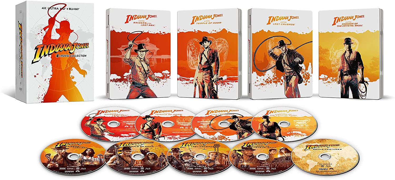 Indiana Jones 4-Movie Collection (4K+2D Blu-ray SteelBooks) [Japan]