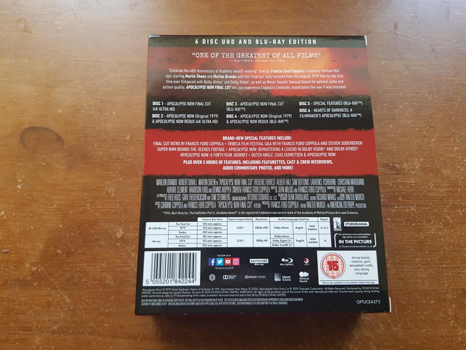 Apocalypse Now - Cut (4K+2D Blu-ray Collector's Edition) [UK] Hi-Def Ninja - Pop Culture - Movie Collectible Community