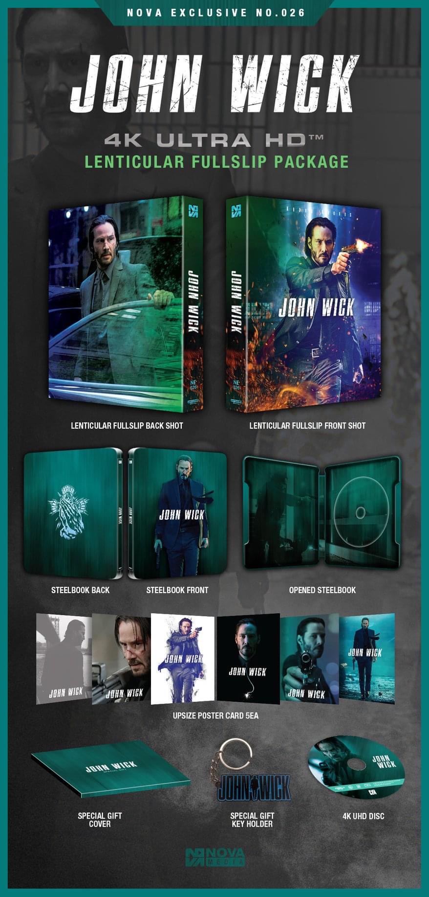 John Wick (4K Blu-ray SteelBook) (Novamedia Exclusive #26) [Korea] | Hi-Def  Ninja - Pop Culture - Movie Collectible Community