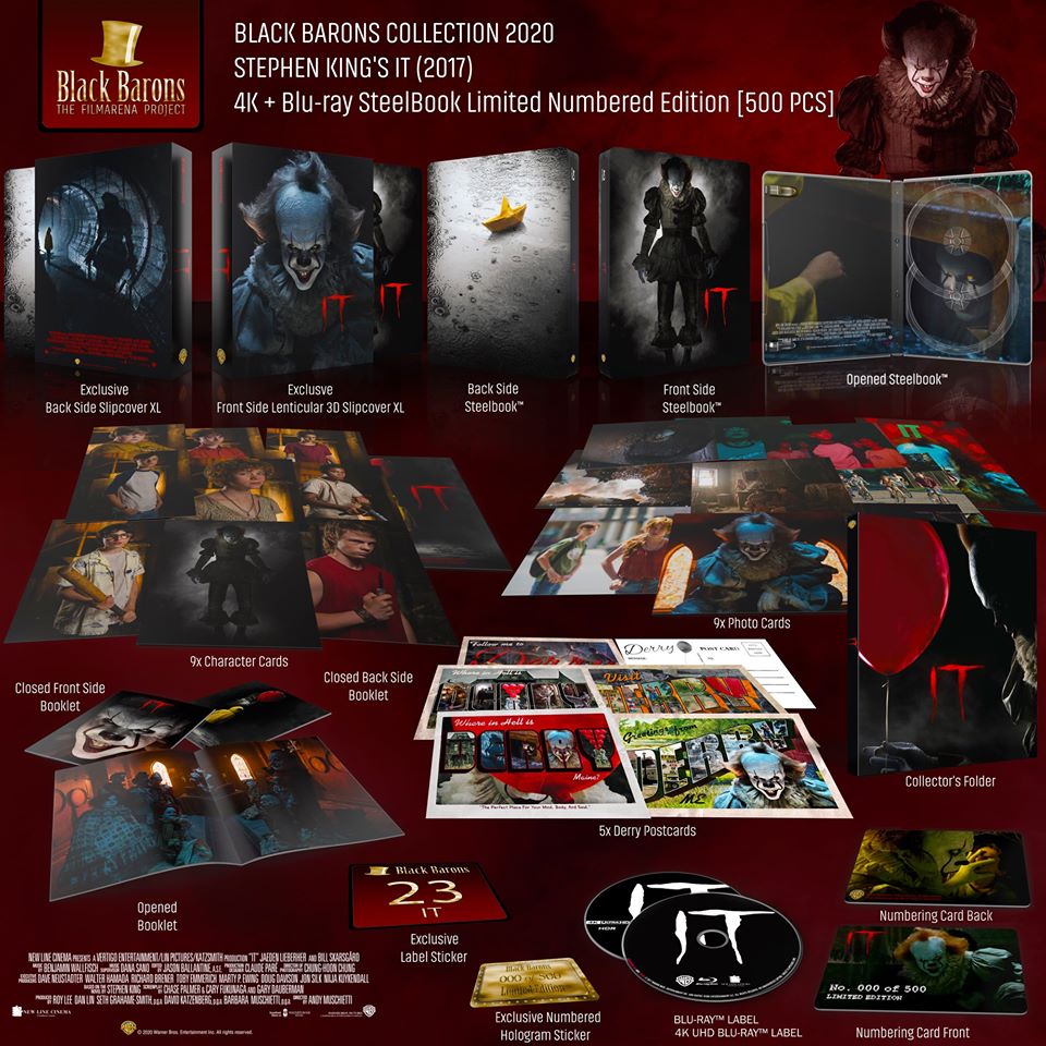 It 2017 4k 2d Blu Ray Steelbook Black Barons Collection 23 [czech Republic] Hi Def