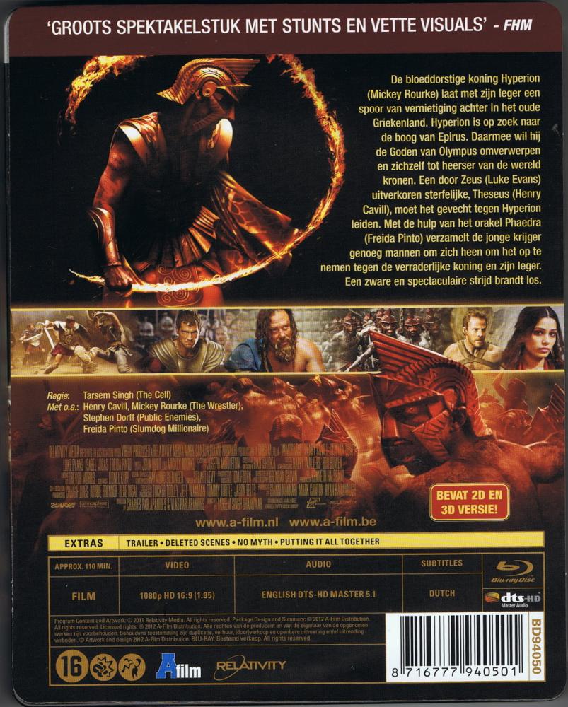 voordeel handel Postcode Immortals - 2 Versions (Blu-ray SteelBook) [Netherlands] | Hi-Def Ninja -  Pop Culture - Movie Collectible Community