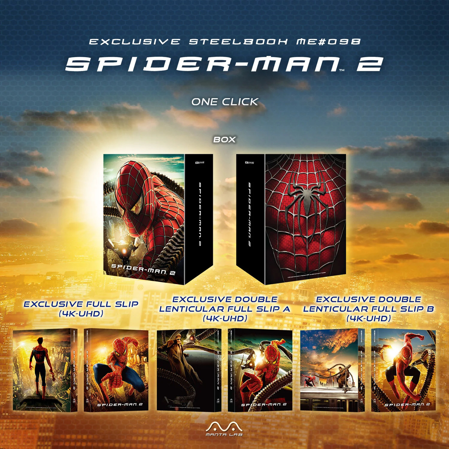 Spider-Man 2 (4K+2D Blu-ray SteelBook) (Manta Lab Exclusive No. 98
