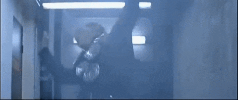 T-800 shot gun blasts T-1000 .gif