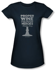 Proper Wine for Proper Heroes Womens Tee.jpg