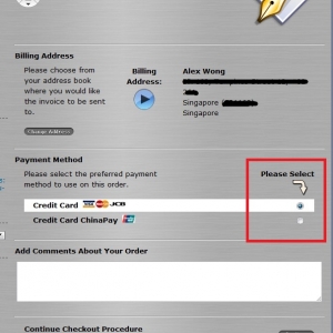 checkout payment