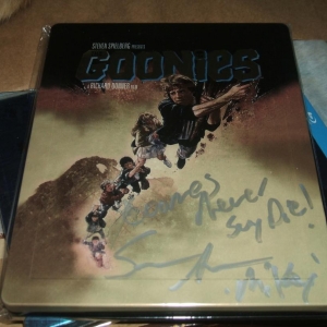 The Goonies signed by Sean Astin