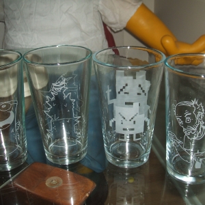 Custom Aqua Teen Glasses
