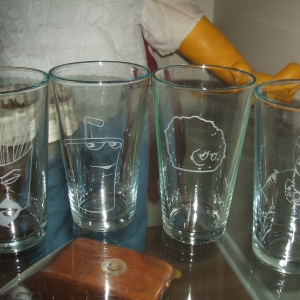 Custom Aqua Teen Glasses