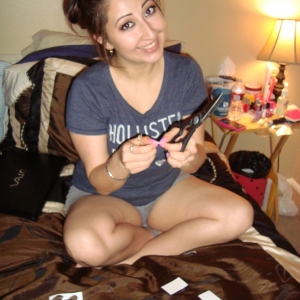 Wife helping with the Give-Away!