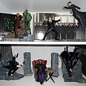 Agent, Trinity, Niobe, Morpheus, Neo