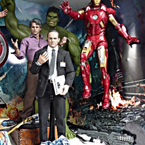 Coulsen, Banner, Hulk,  & Iron Man