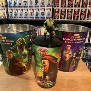 Thor Ragnarok Popcorn Tins and Cup with Cup Topper