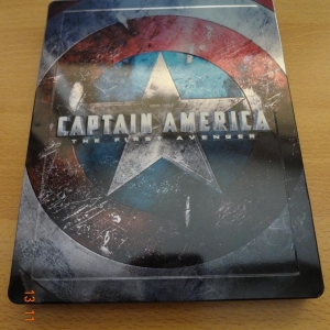 Captain America 3D French Embossed Steelbook Front