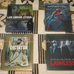 Lawless , Dictator , Amazing Spiderman, Law abiding citizen steelbook ----Front