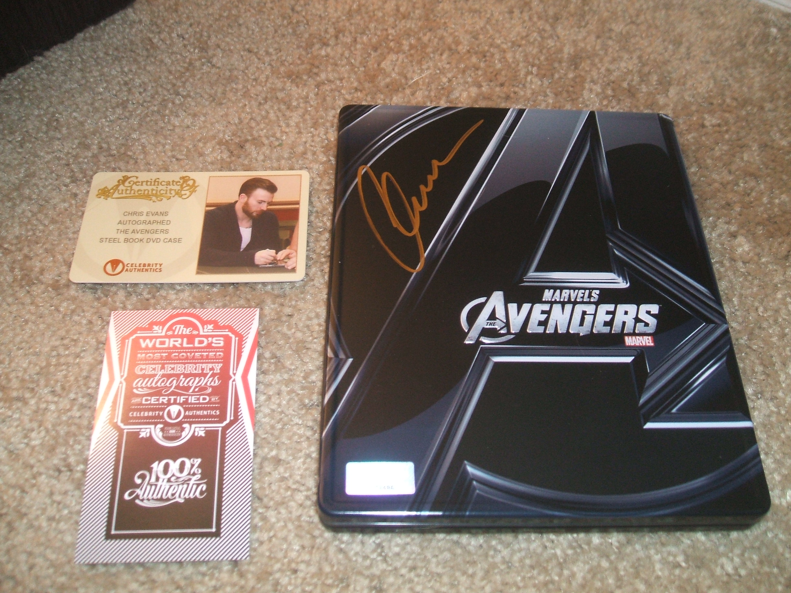 Avengers signed by Chris Evans