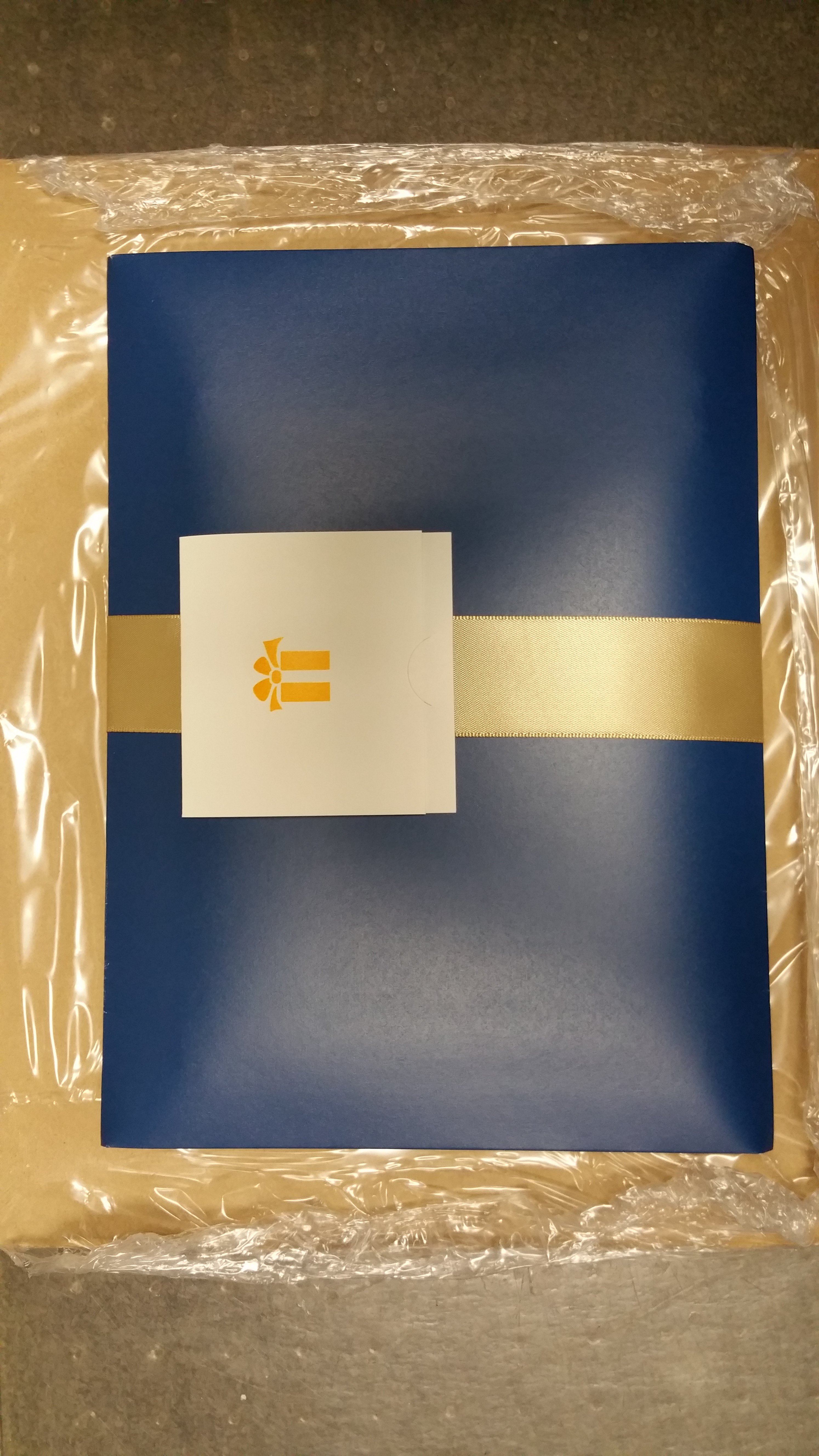 blue gift wrapping