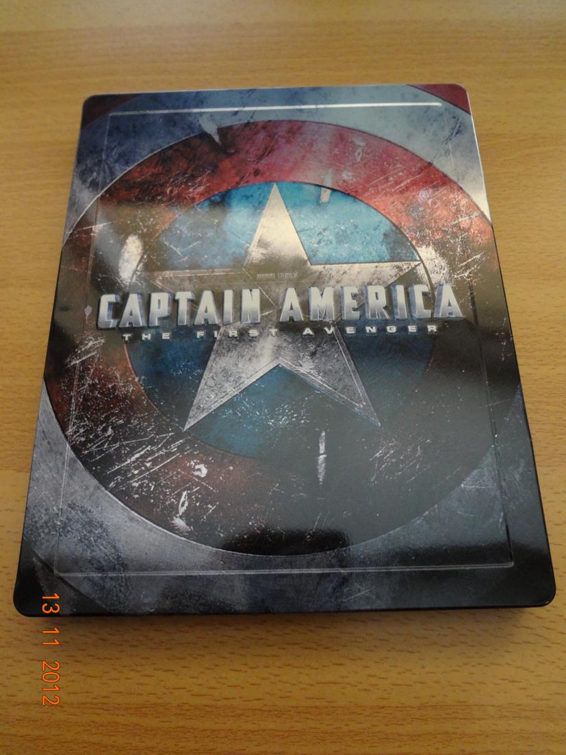 Captain America 3D French Embossed Steelbook Front
