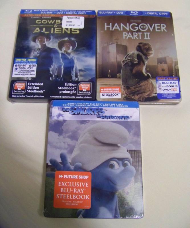 Cowboys & Aliens FS BD Steelbook
Hangover Part II FS BD Steelbook
Smurfs FS BD Steelbook