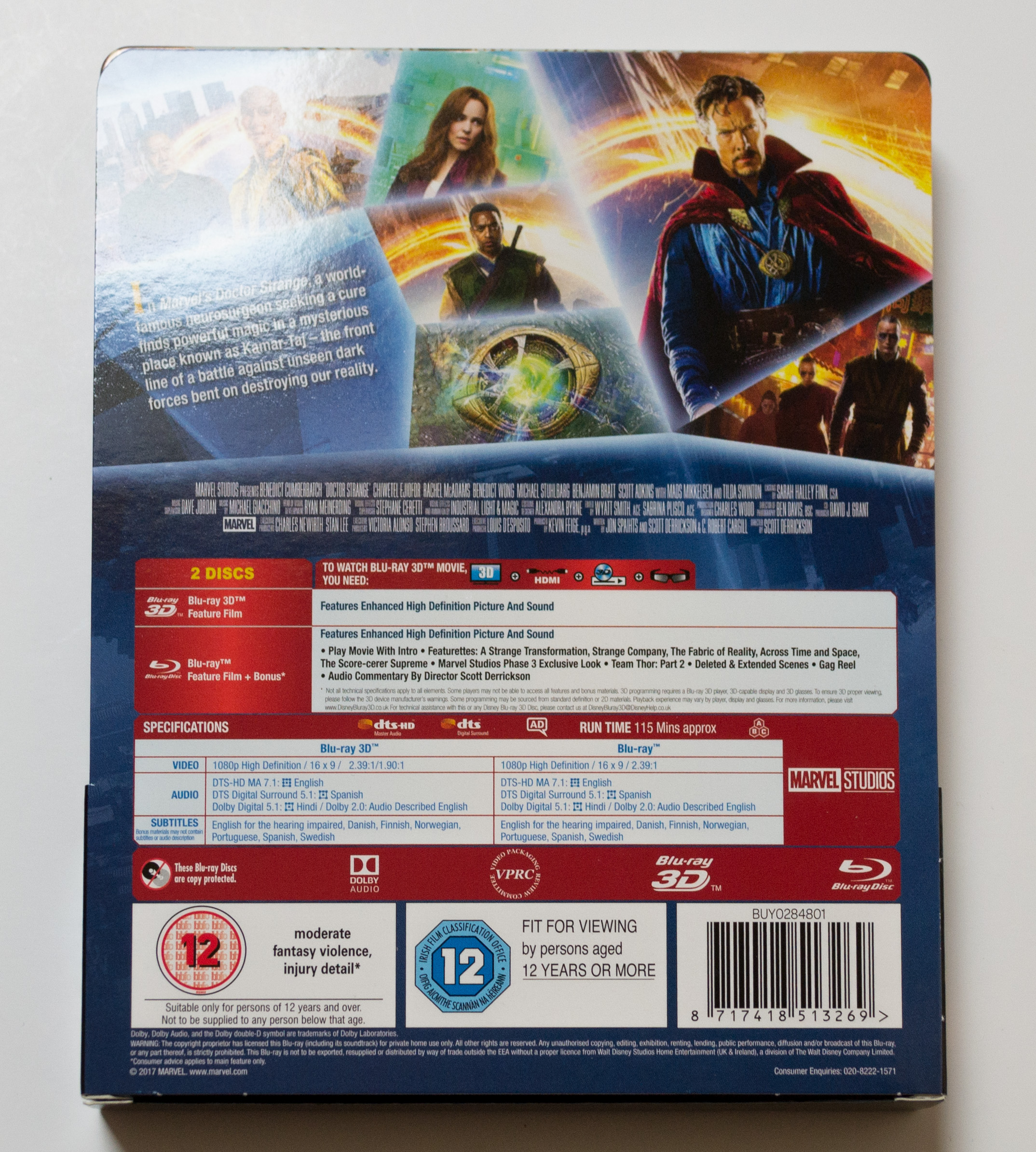 Doctor Strange - Zavvi Lenti - Back Of Slip