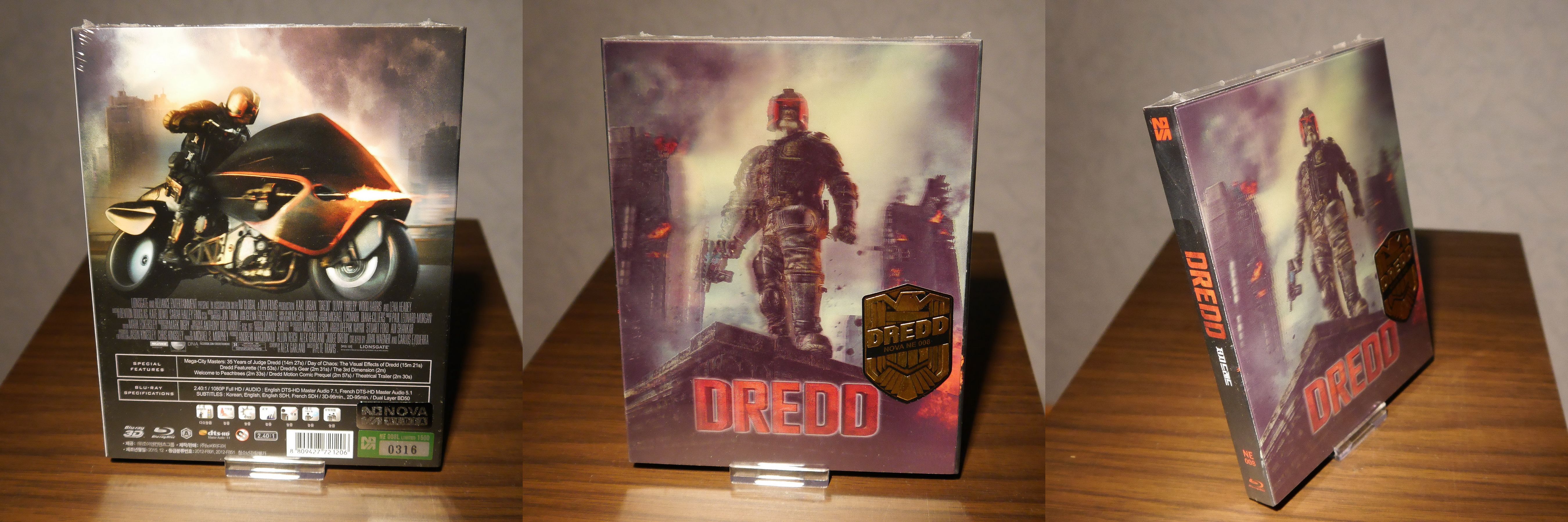 Dredd Novamedia Lenticular Bluray Steelbook Korea
