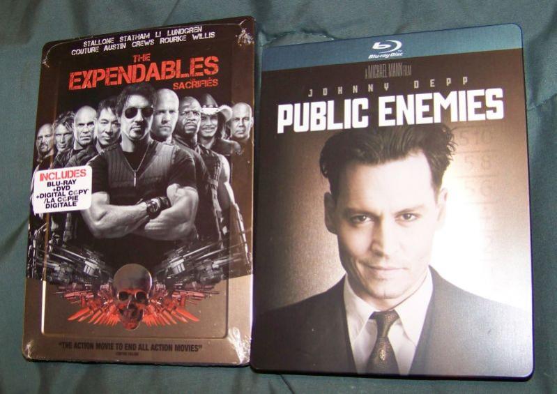 Expendables BD/DVD G1 Steelbook
Public Enemies BD Steelbook