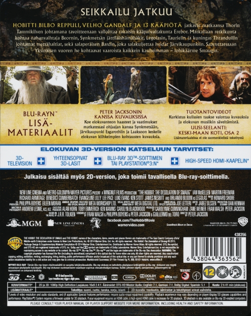 FI The Hobbit The Desolation of Smaug steelbook back