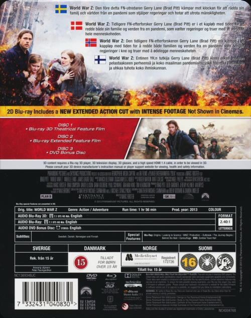 FI World War Z steelbook back