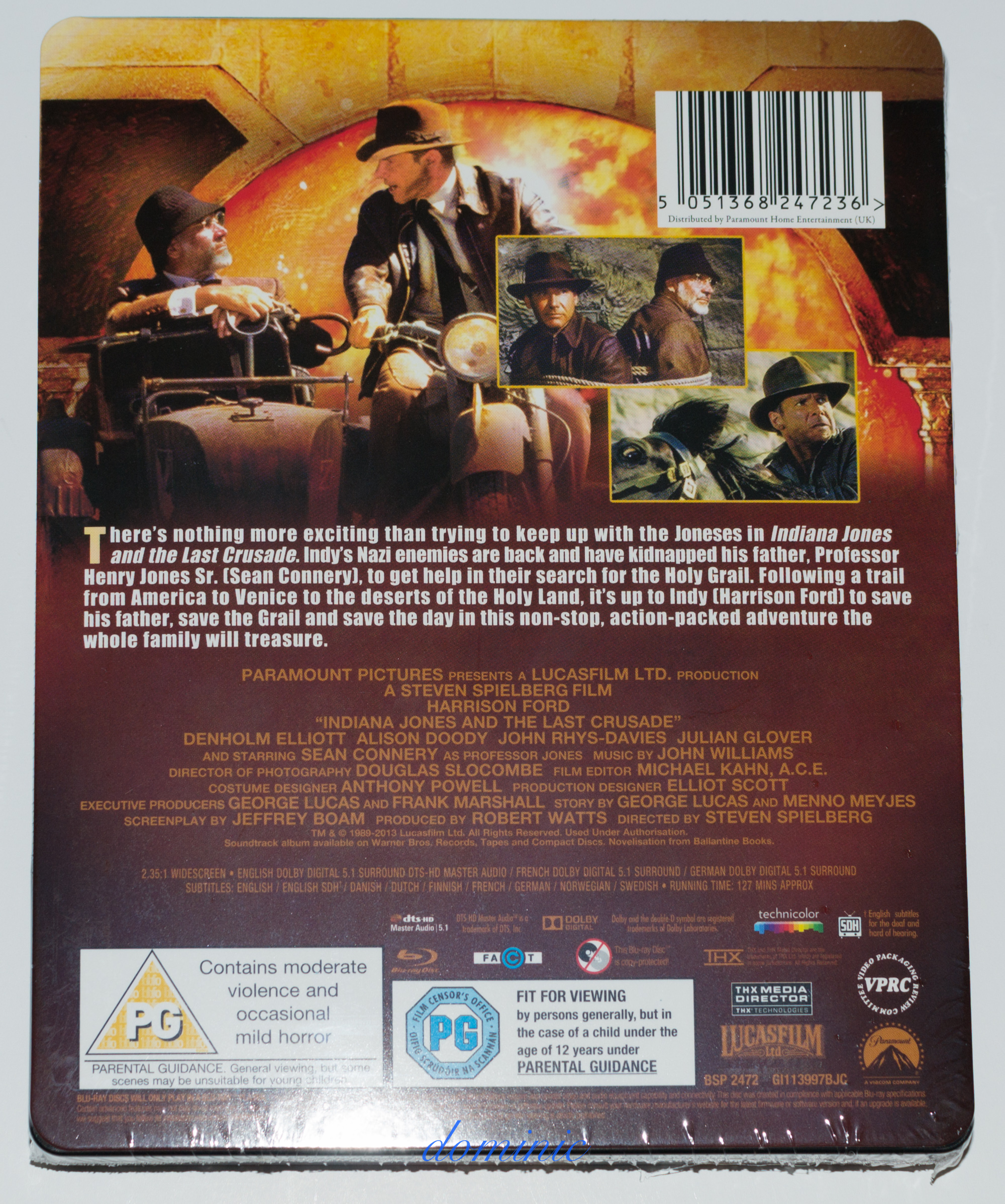 Indiana Jones and the Last Crusade - Back