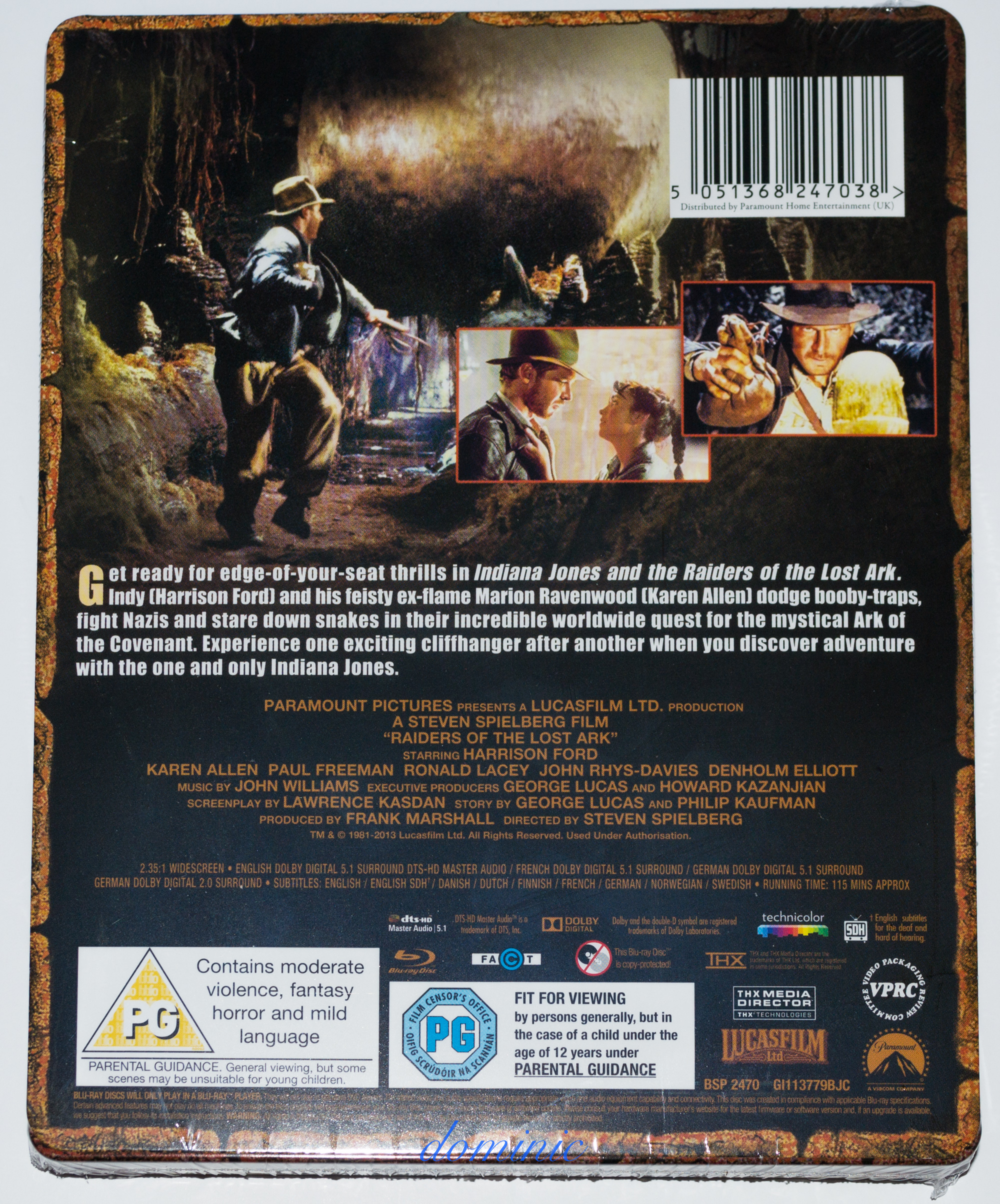 Indiana Jones & The Raiders Of The Lost Ark - Back