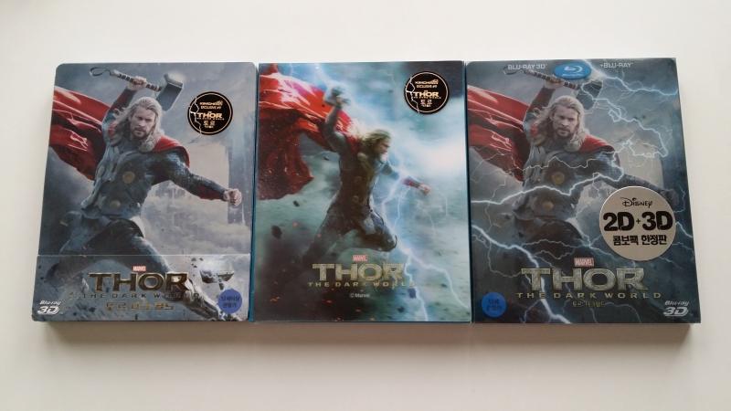 Korea Thor; The Dark World front covers 2