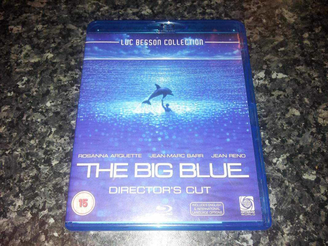 My Custom edition of The Big Blue. Covert art is the UK BD (which i prefer), inside is the Aussie BD covert art (with inside notes)
contains 2 discs. 

Disc one is the UK edition with both Director's Cut and french Theatrcial version but with PCM 2.0

The second disc is the Aussie BD which features the same contains but with a Dolby Digital 5.1 track