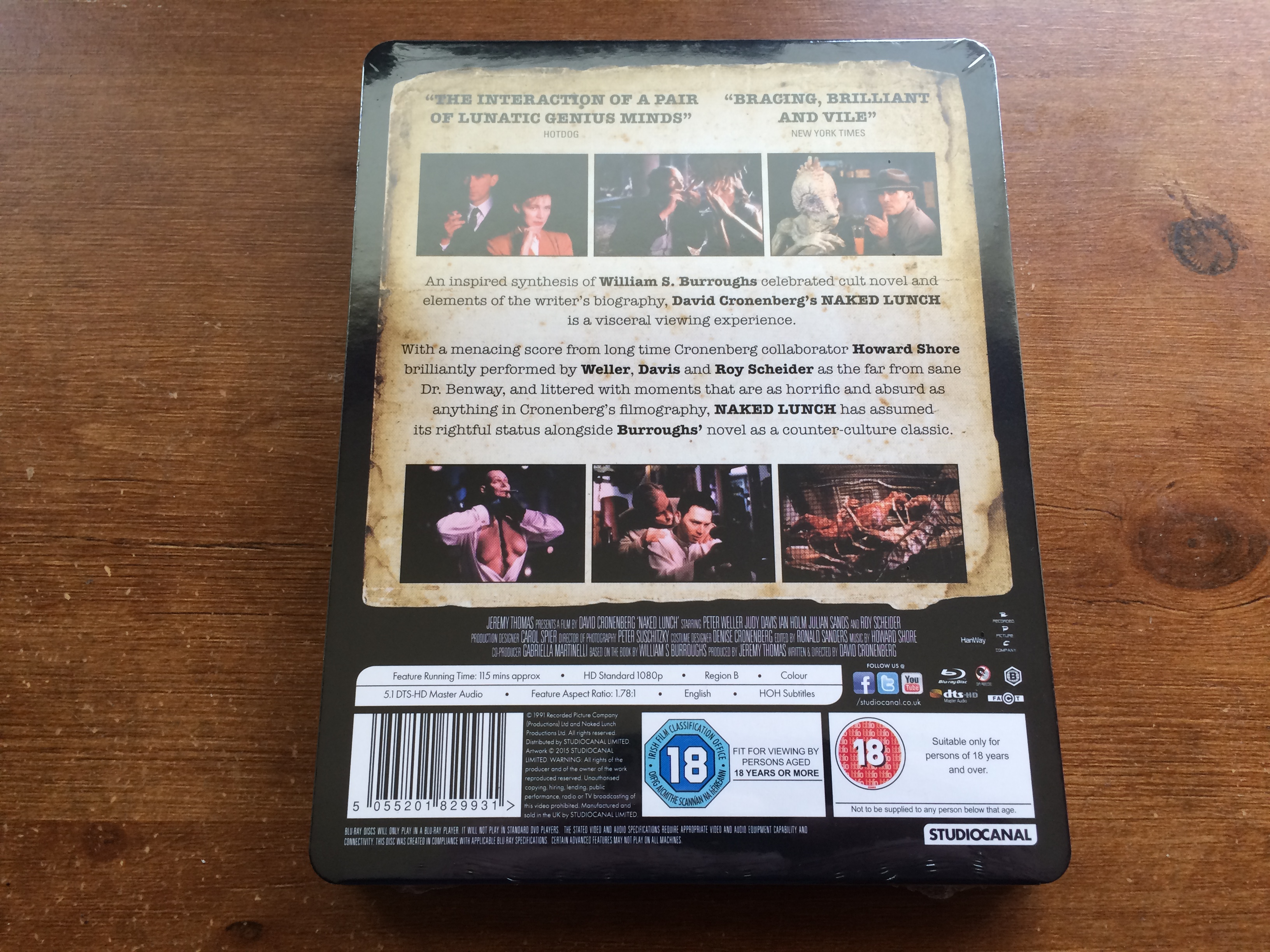 Naked Lunch Zavvi Exclusive Steelbook