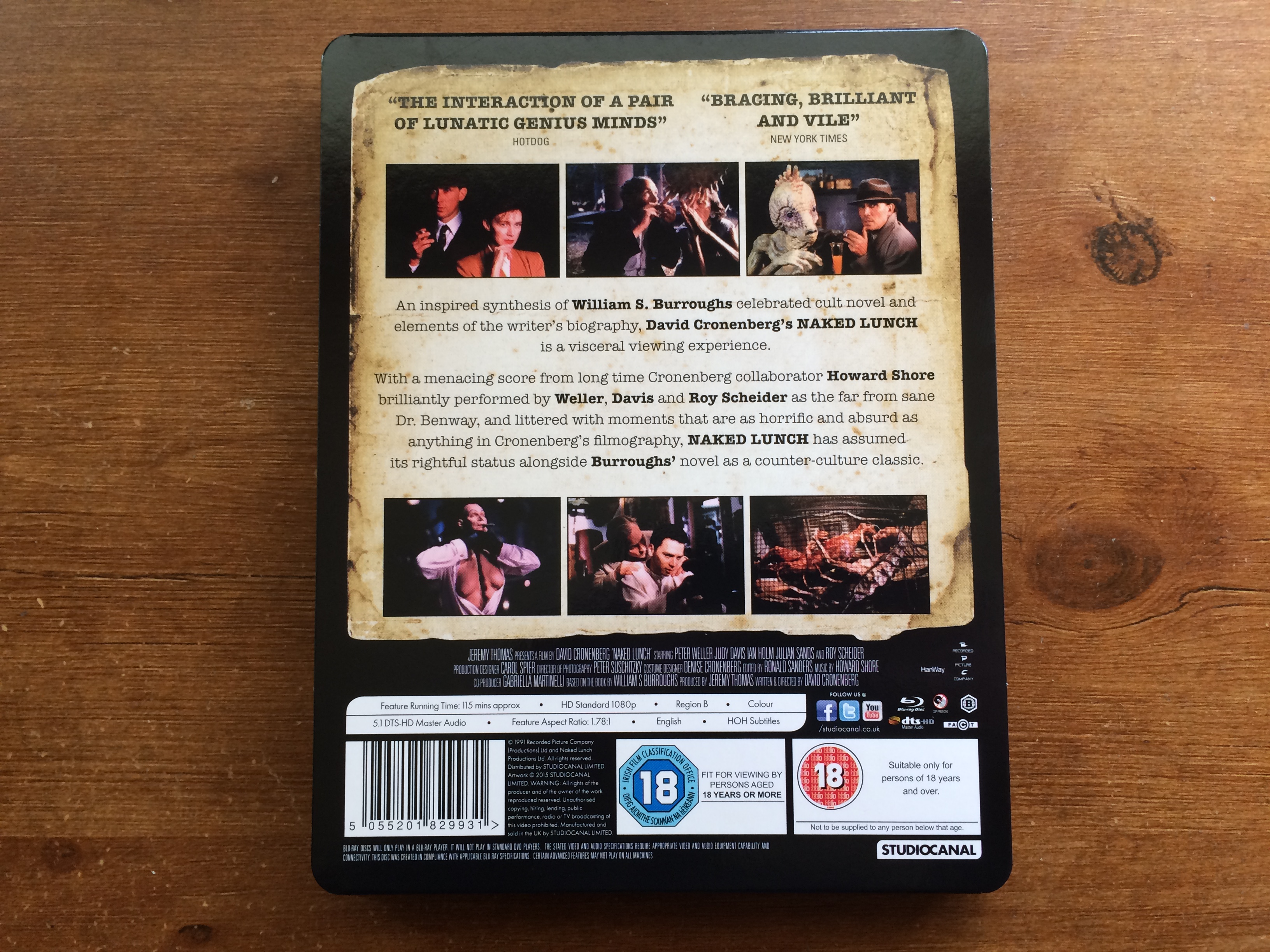 Naked Lunch Zavvi Exclusive Steelbook