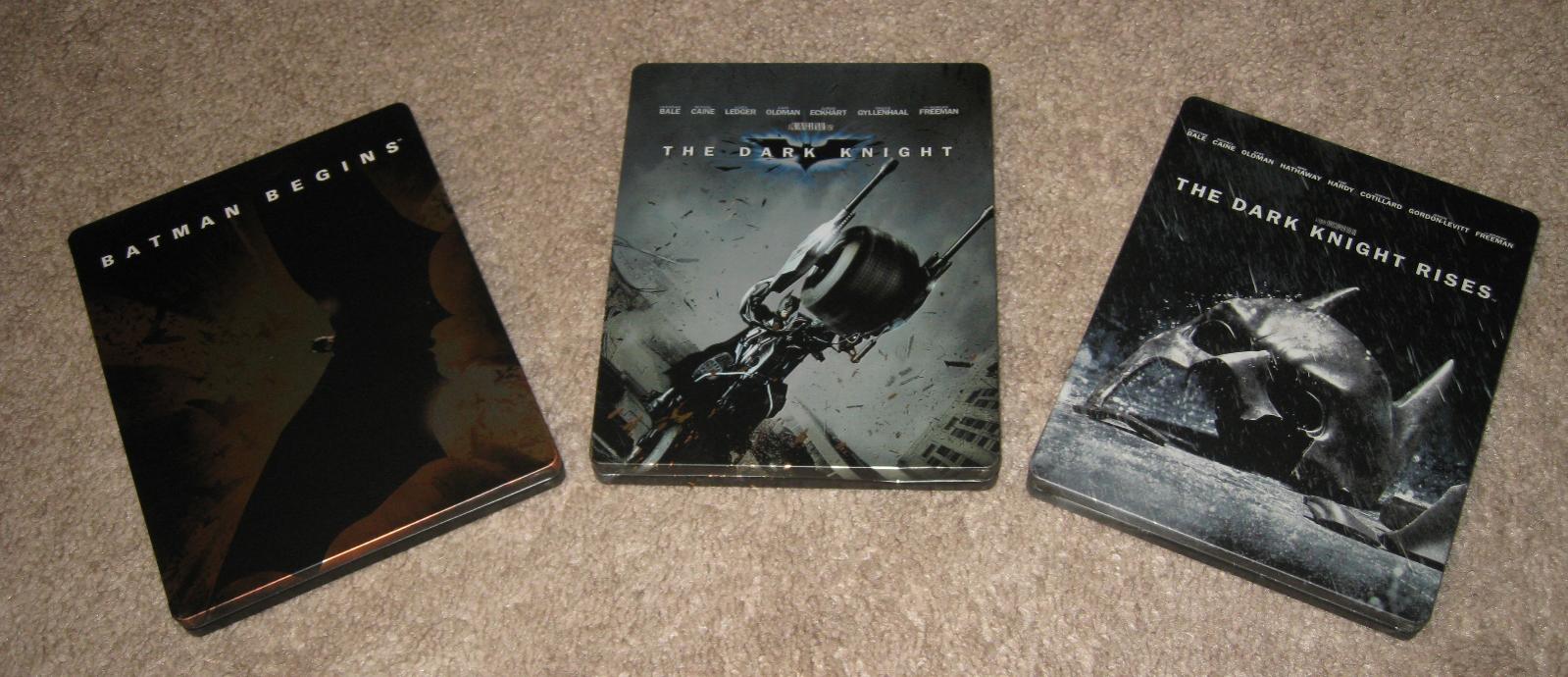 Nolans Batman series in steelbook.