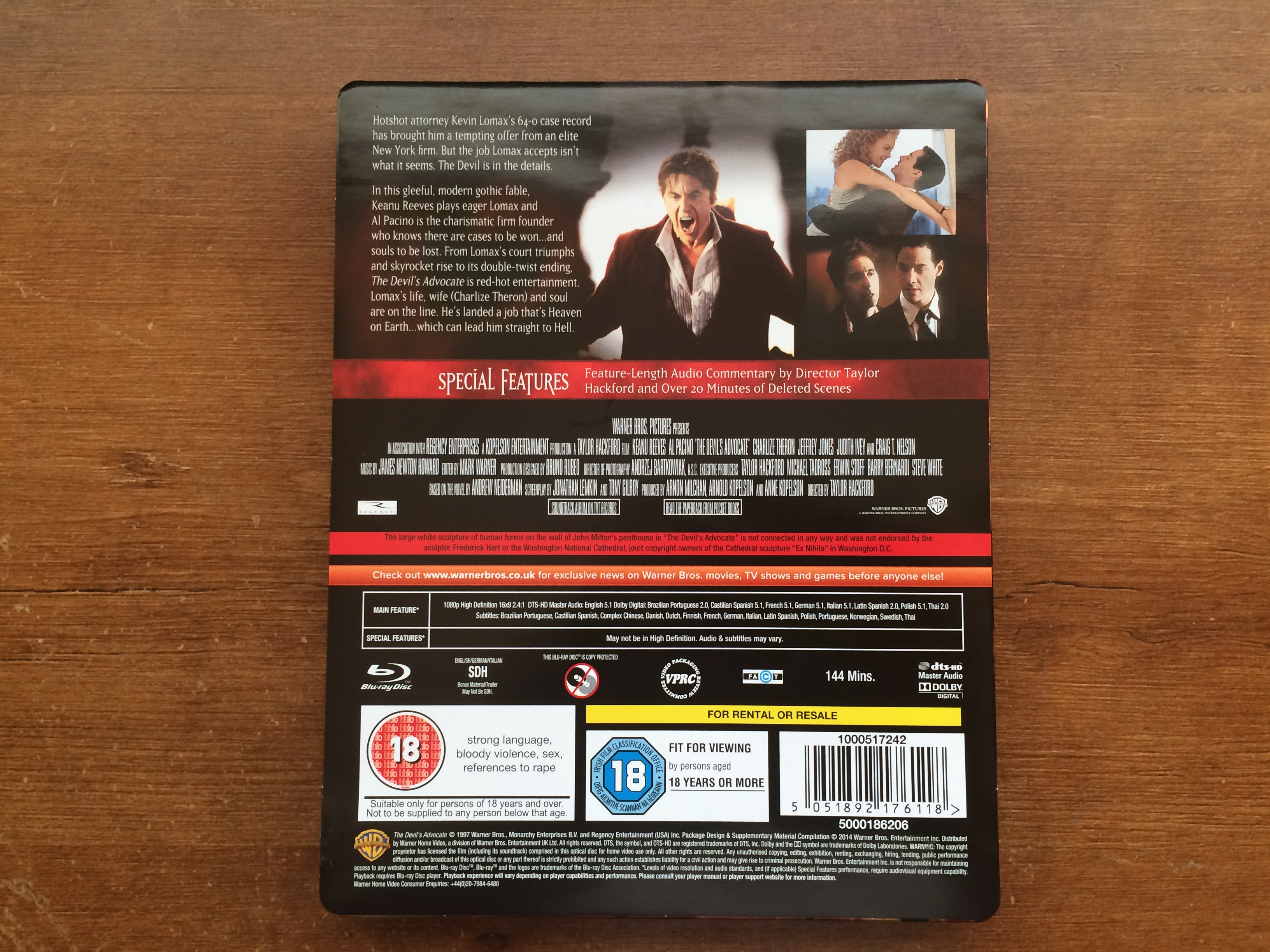 The Devil's Advocate - Steelbook