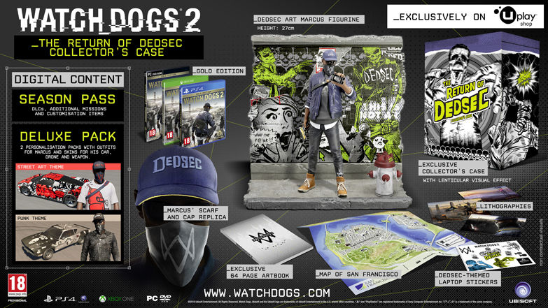 Multi - Watch Dogs 2 Collectors Edition (2017) [UK] | Hi-Def Ninja