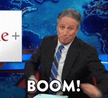 Jon Stewart Boom GIF
