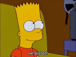 bart simpson pointing GIF
