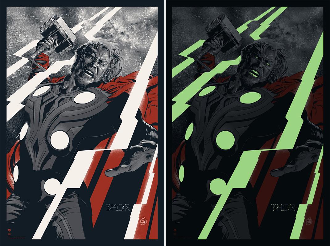Mondo+-+Thor+The+Avengers+Glow+in+the+Dark+Variant+Screen+Print+by+Martin+Ansin.jpg