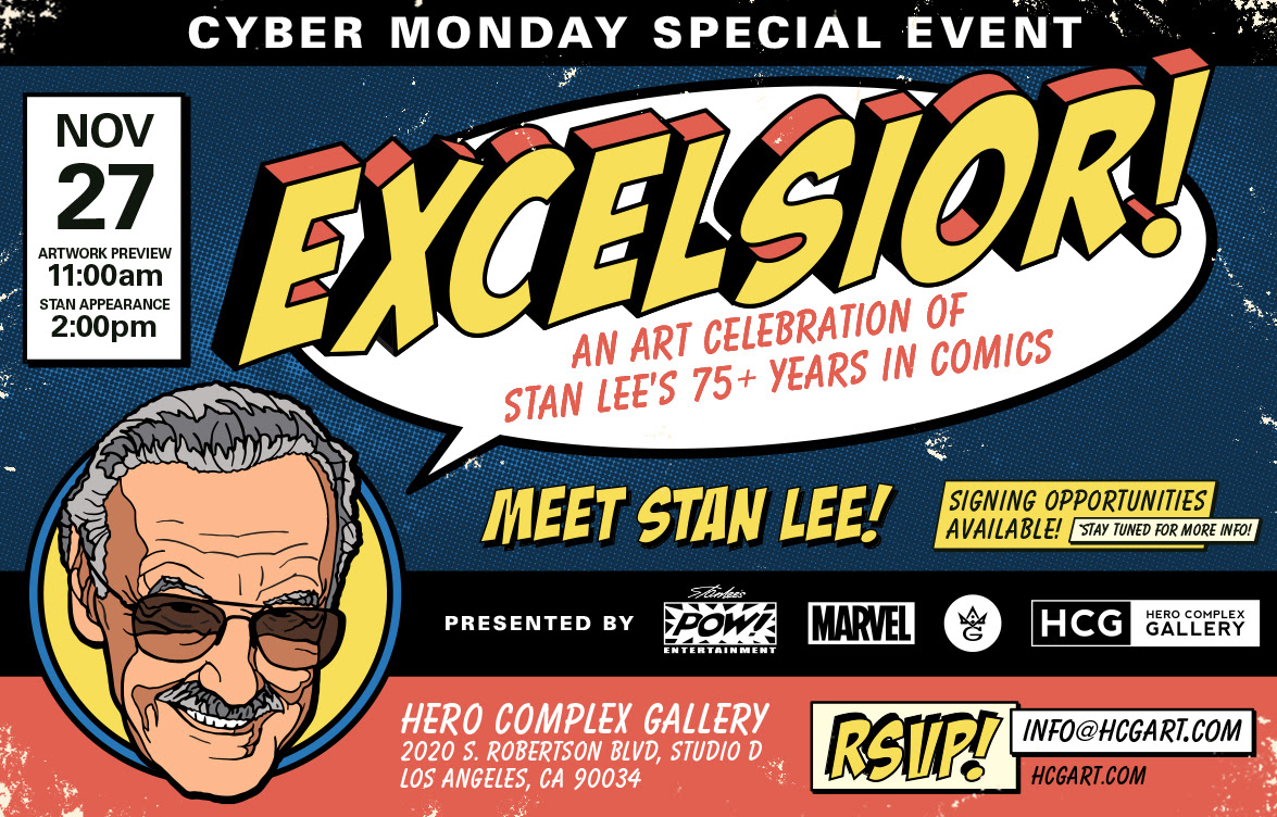 Stan Lee Exhibition & Signing November 27th at Hero Complex Gallery |  Hi-Def Ninja - Blu-ray SteelBooks - Pop Culture - Movie News